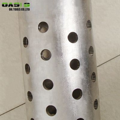 Tubería de acero inoxidable perforada del agujero redondo para el tipo del cilindro del filtro de la perforación